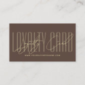 Modern typography script reward treuekarte (Vorderseite)