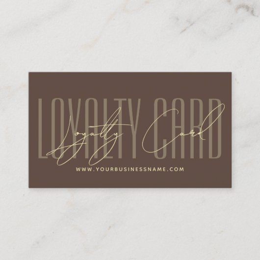 Modern typography script reward treuekarte (Vorderseite)