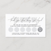 Modern typography script reward  treuekarte (Rückseite)