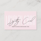 Modern typography script reward treuekarte (Vorderseite)