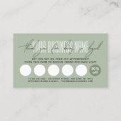 Modern typography script reward  treuekarte (Rückseite)