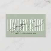 Modern typography script reward treuekarte (Vorderseite)