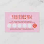 Modern typography script reward  treuekarte (Rückseite)