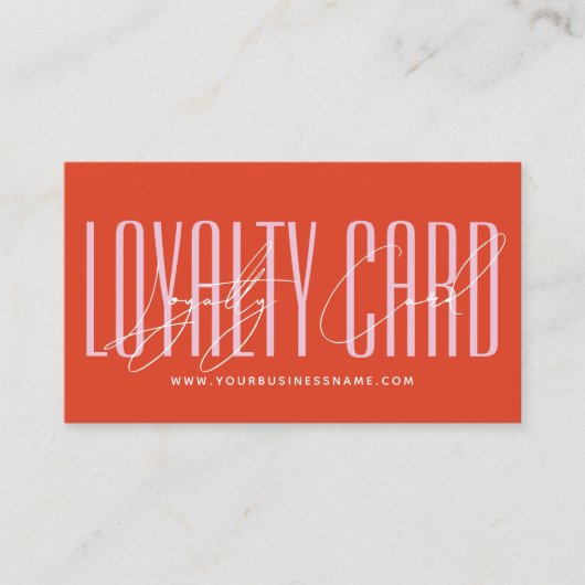Modern typography script reward  treuekarte (Vorderseite)