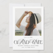 Modern Typography Single Photo Elegant Graduation Einladung (Vorderseite)