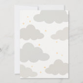 Modern über der Mond Babydusche Einladung (Rückseite)