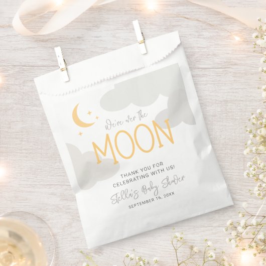 Modern über der Mond Babydusche Geschenktütchen (Ausgeschnitten)