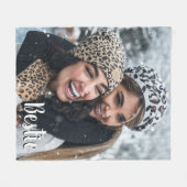 Modern überall im Foto Bestie Fleecedecke (Vorderseite (Horizontal))