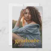 Modern überlagern | Drei Fotos Abschluss Ankündigung (Vorderseite)