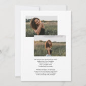 Modern überlagern | Drei Fotos Abschluss Ankündigung (Rückseite)