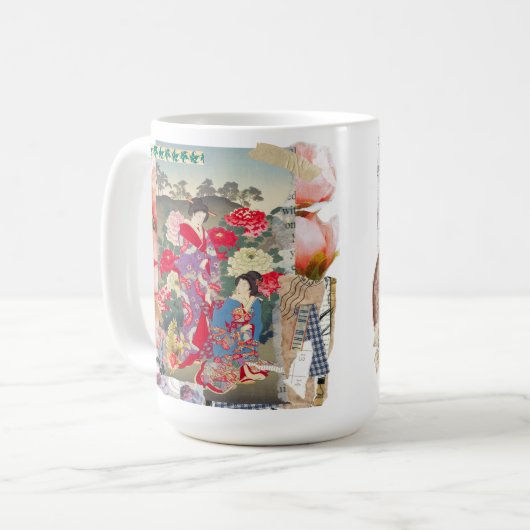 Modern Ukiyo-e Art Kaffeetasse (Vorderseite Links)