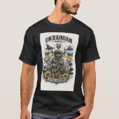 Modern Ukrainian Military Tattoo Sketch T-Shirt (Vorderseite)