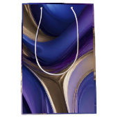 Modern und chic-blau Lila und Gold Mittlere Geschenktüte (Vorderseite)