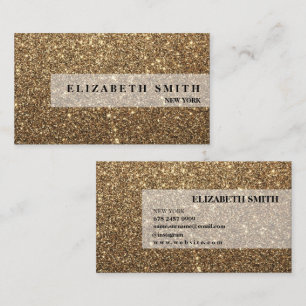 Modern und einfach Glitzer Gold Business Card Visitenkarte