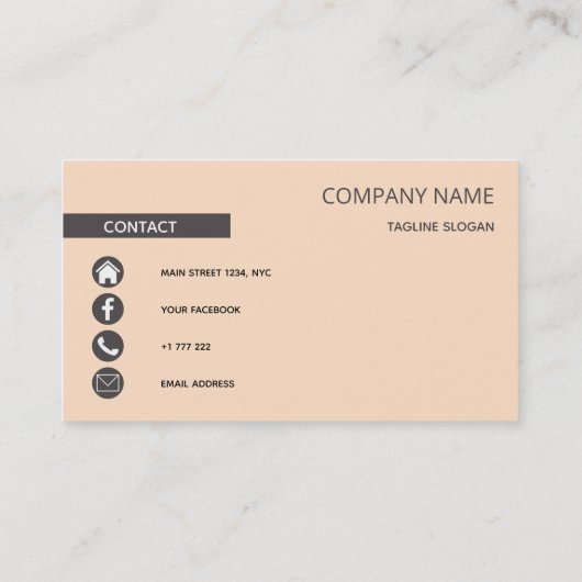 Modern und einfach visitenkarte (Rückseite)