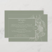 Modern und elegant Blumenstrauß - Karte (Vorne/Hinten)