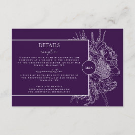 Modern und elegant Blumenstrauß - Karte