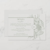 Modern und elegant Blumenstrauß - Karte (Vorne/Hinten)