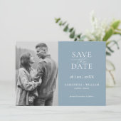 Modern und Elegant Einfache Speichern Sie das Datu Einladung (Stehend Vorderseite)
