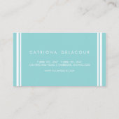 Modern und elegant gestreift visitenkarte (Rückseite)