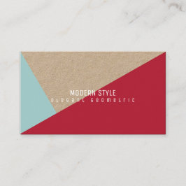 modern und elegant, minimalgeometrisch, kraftrot visitenkarte