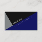 modern und elegant, minimalistisch blau visitenkarte (Vorderseite)