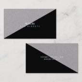 modern und elegant, minimalschwarz grau visitenkarte (Vorne/Hinten)