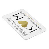 modern und elegant Save the Date Liebe Magnet (Rechte Seite)