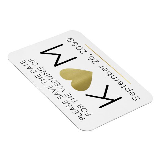 modern und elegant Save the Date Liebe Magnet (Rechte Seite)