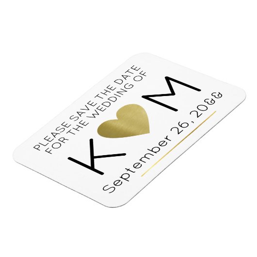 modern und elegant Save the Date Liebe Magnet (Linke Seite)