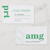 Modern und klar mit Grün Visitenkarte (Vorne/Hinten)