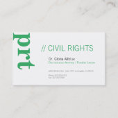 Modern und klar mit Grün Visitenkarte (Vorderseite)