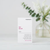 Modern und klar visitenkarte (Stehend Vorderseite)