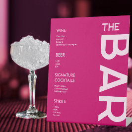 Modern und kühl Magenta Bar Sign Sockelschild