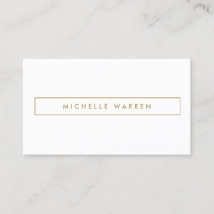 MODERN- und MINIMAL-Boxed-Name-Logo in Gold Visitenkarte