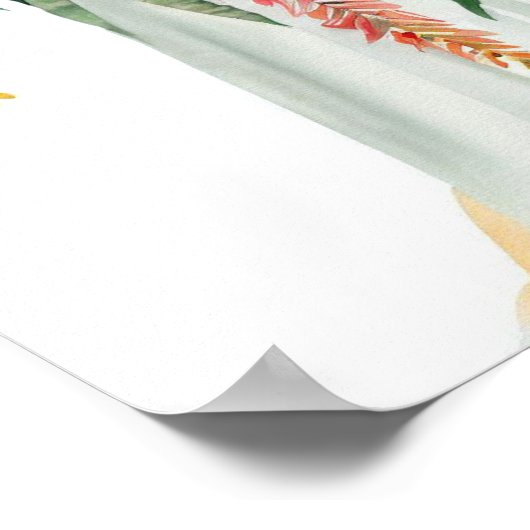 Modern und Minimalistisch, Bridal Cascading Bouque Poster (Ecke)