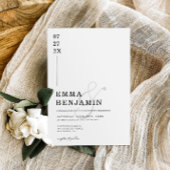 Modern und Minimalistisch | Weiße Hochzeit Einladung