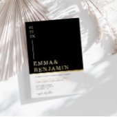 Modern und Minimalistisch | White Wedding Gold Folieneinladung