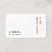 Modern und modern, minimalrosa visitenkarte (Vorderseite)