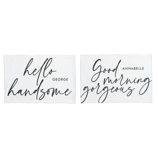 Modern und modern Schwarz-weiß Kissenbezug (Vorderseite-Set)