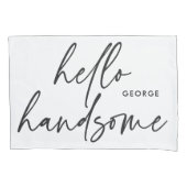 Modern und modern Schwarz-weiß Kissenbezug (Vorderseite-Links)