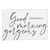 Modern und modern Schwarz-weiß Kissenbezug (Vorderseite-Rechts)