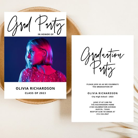 modern und mutig | Foto Class of 2023 Grad Party Einladung