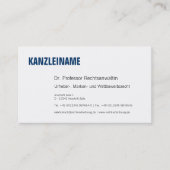 Modern und professionell mit blau visitenkarte (Vorderseite)