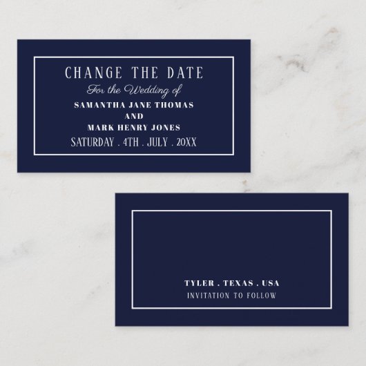 Modern und schlank, Farbe, Datum ändern Begleitkarte (Vorne/Hinten)