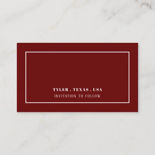 Modern und schlank, Farbe, Datum ändern Begleitkarte (Rückseite)