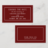 Modern und schlank, Farbe, Datum ändern Begleitkarte (Vorne/Hinten)