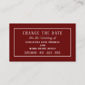 Modern und schlank, Farbe, Datum ändern Begleitkarte (Vorderseite)