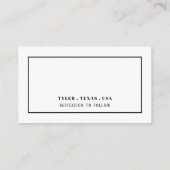 Modern und schlank, Farbe, Datum ändern Begleitkarte (Rückseite)