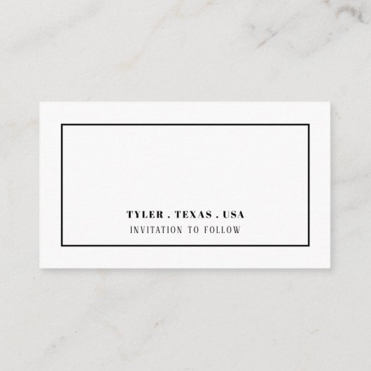 Modern und schlank, Farbe, Datum ändern Begleitkarte (Rückseite)